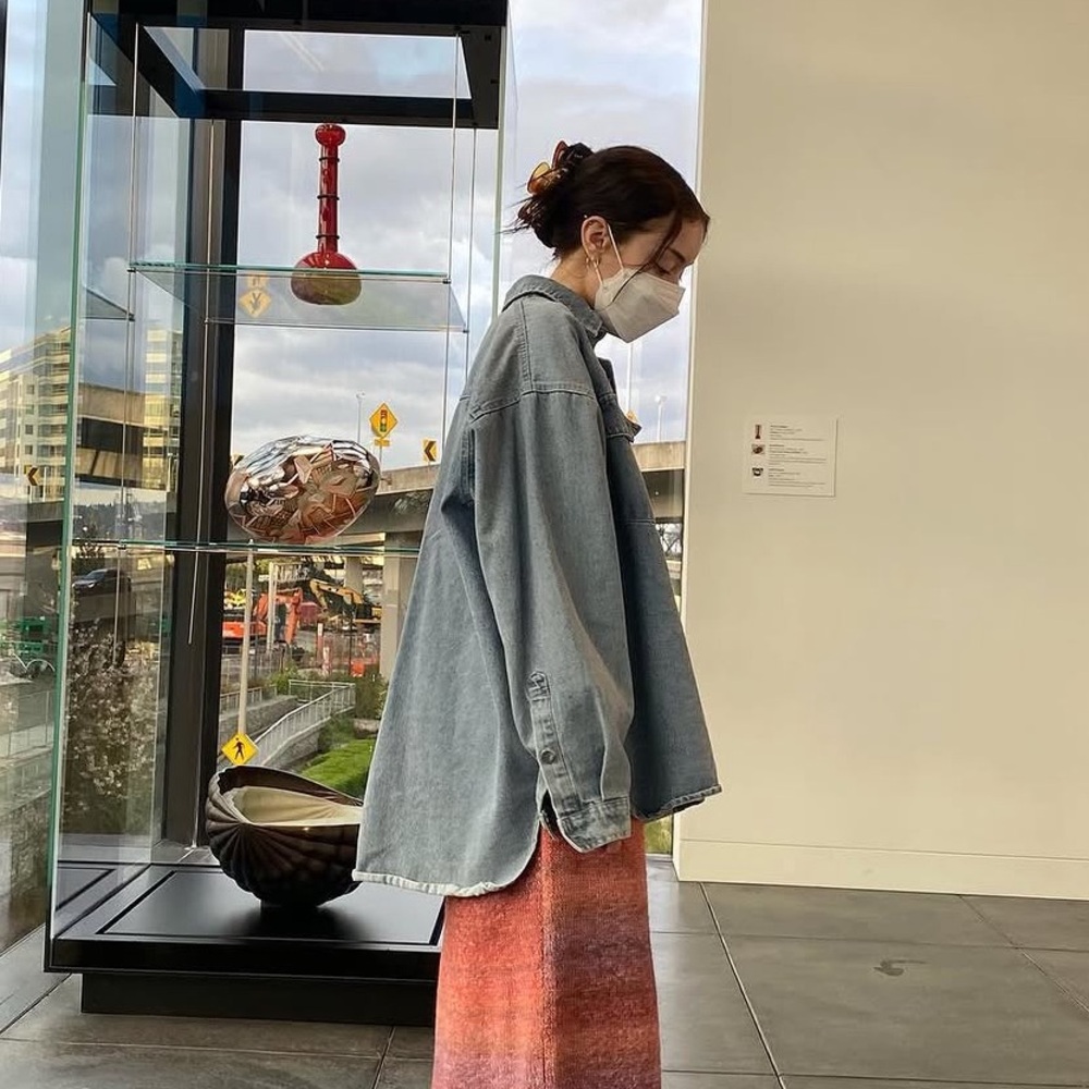 66Girls Oversized Denim Short Jacket